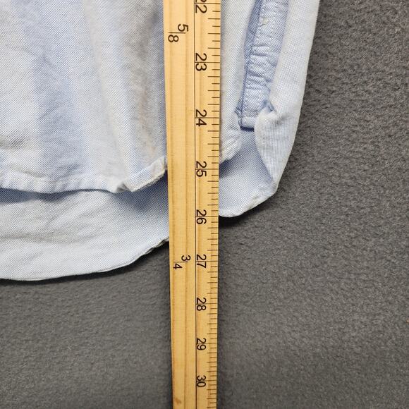 Abercrombie & Fitch Shirt Boys Medium Blue Oxford Button Down Muscle Fit Moose - Picture 5 of 14
